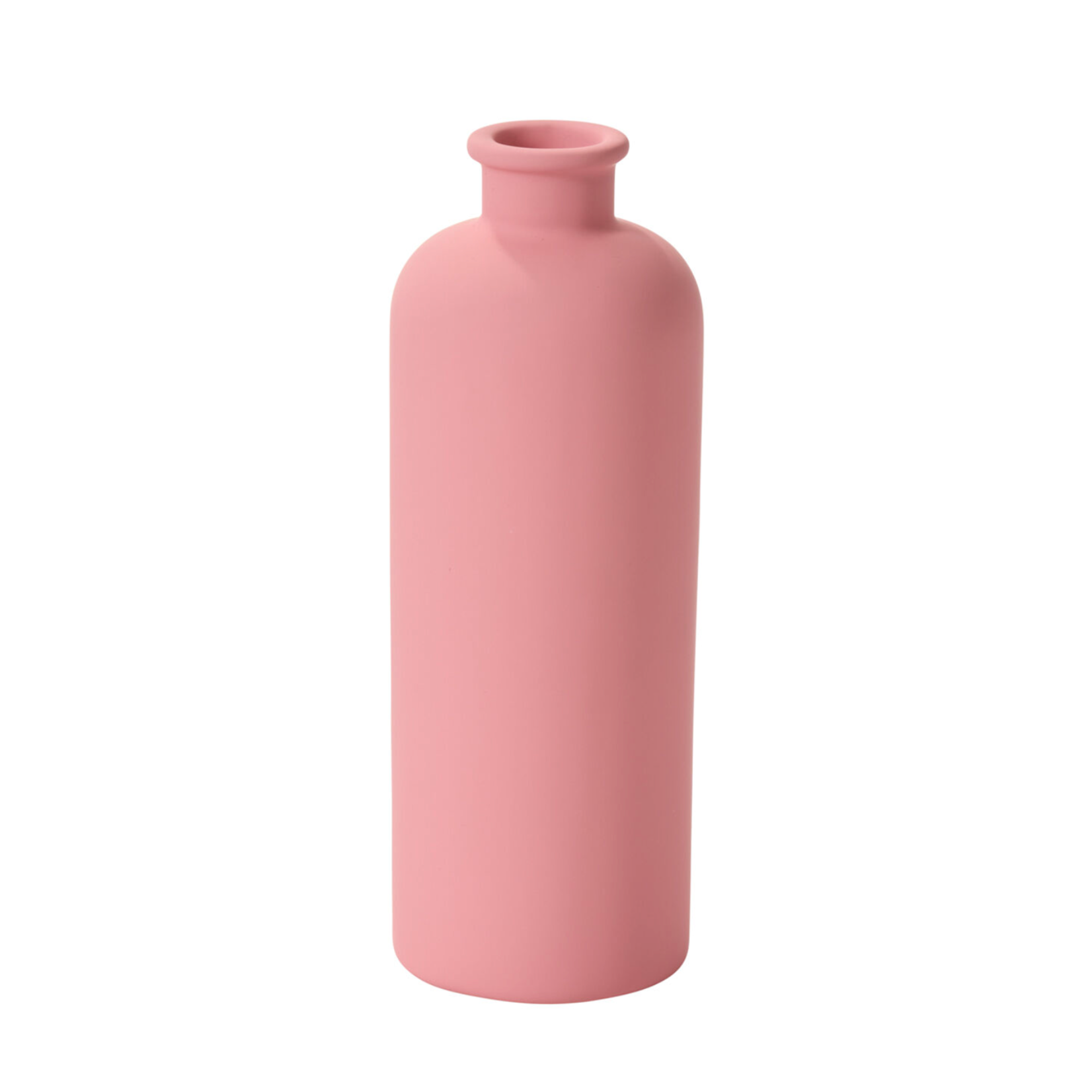 8”H X 2.75” PINK CERAMIC GLADIOLUS BUDVASE