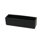 QUALITY WHOLESALE 4"H X 12"L X 4"W MATTE BLACK CERAMIC LOW RECTANGLE VASE