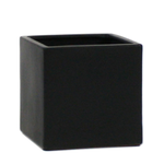 QUALITY WHOLESALE 6” x 6” x 6” MATTE BLACK CERAMIC CUBE VASE