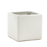 QUALITY WHOLESALE 6” x 6” x 6” MATTE WHITE CERAMIC CUBE VASE