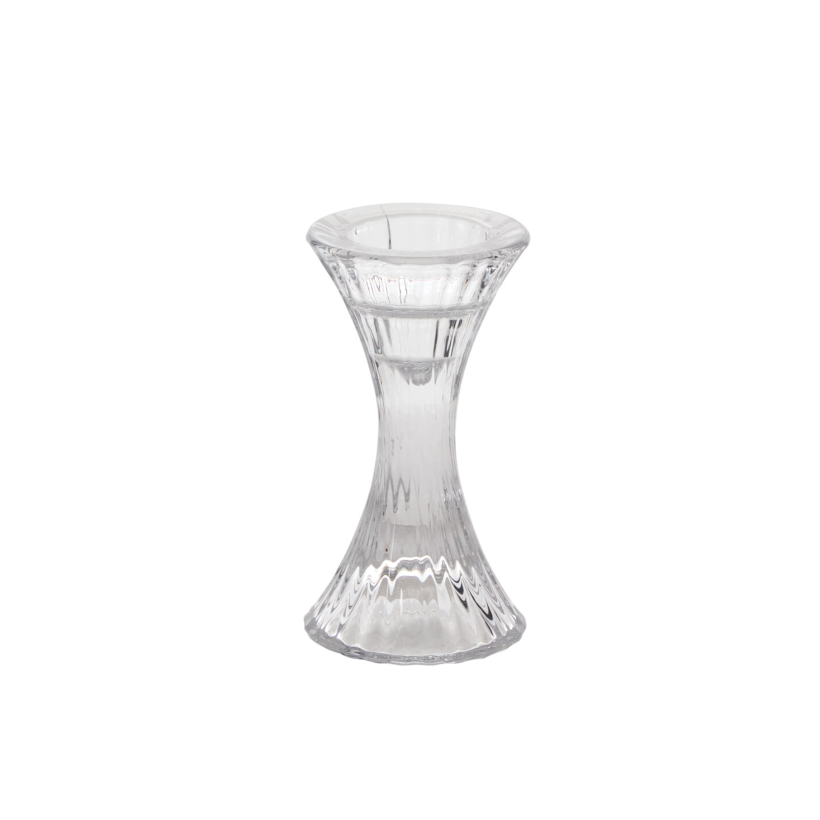 5.25”H X 2.75” GLASS MONROE CANDLEHOLDER