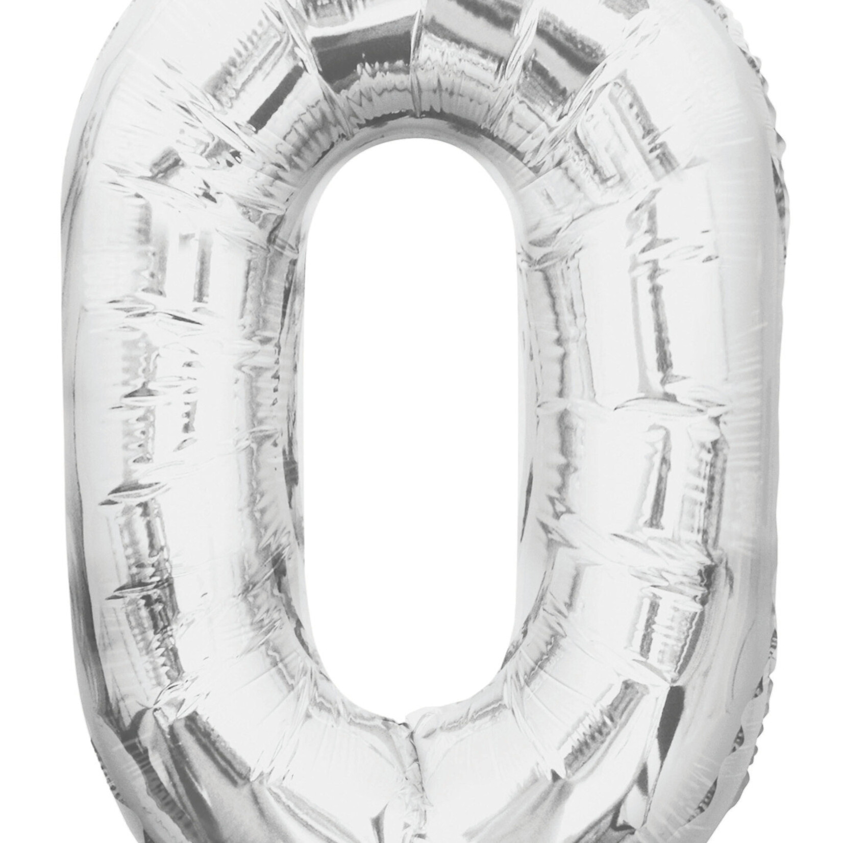 34" SILVER FOIL BALLOON NUMBER-0