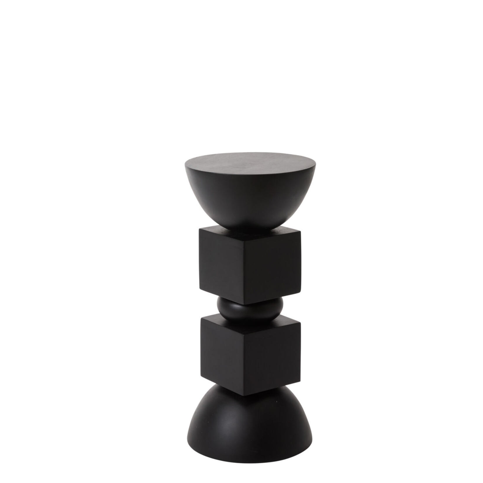 23.5”H X 10.5” BLACK WOOD EXHIBIT COLUMN