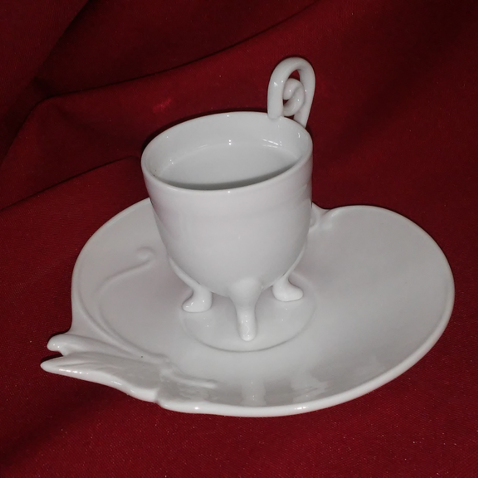 4 OZ. WHITE  CUP AND SAUCER