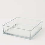 Clear 10"" Square Low-Dish 10"" x 10"" x H-4""