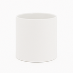 6"H X 7" MATTE WHITE CYLINDER VASE POT