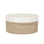 H-5" D-11" WHITE/TAUPE PINSTRIPE COLLECTION