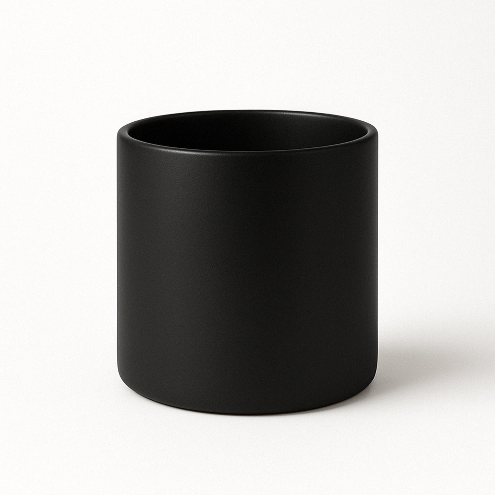 QUALITY WHOLESALE 6”X6” MATTE BLACK CERAMIC CYLINDER VASE POT