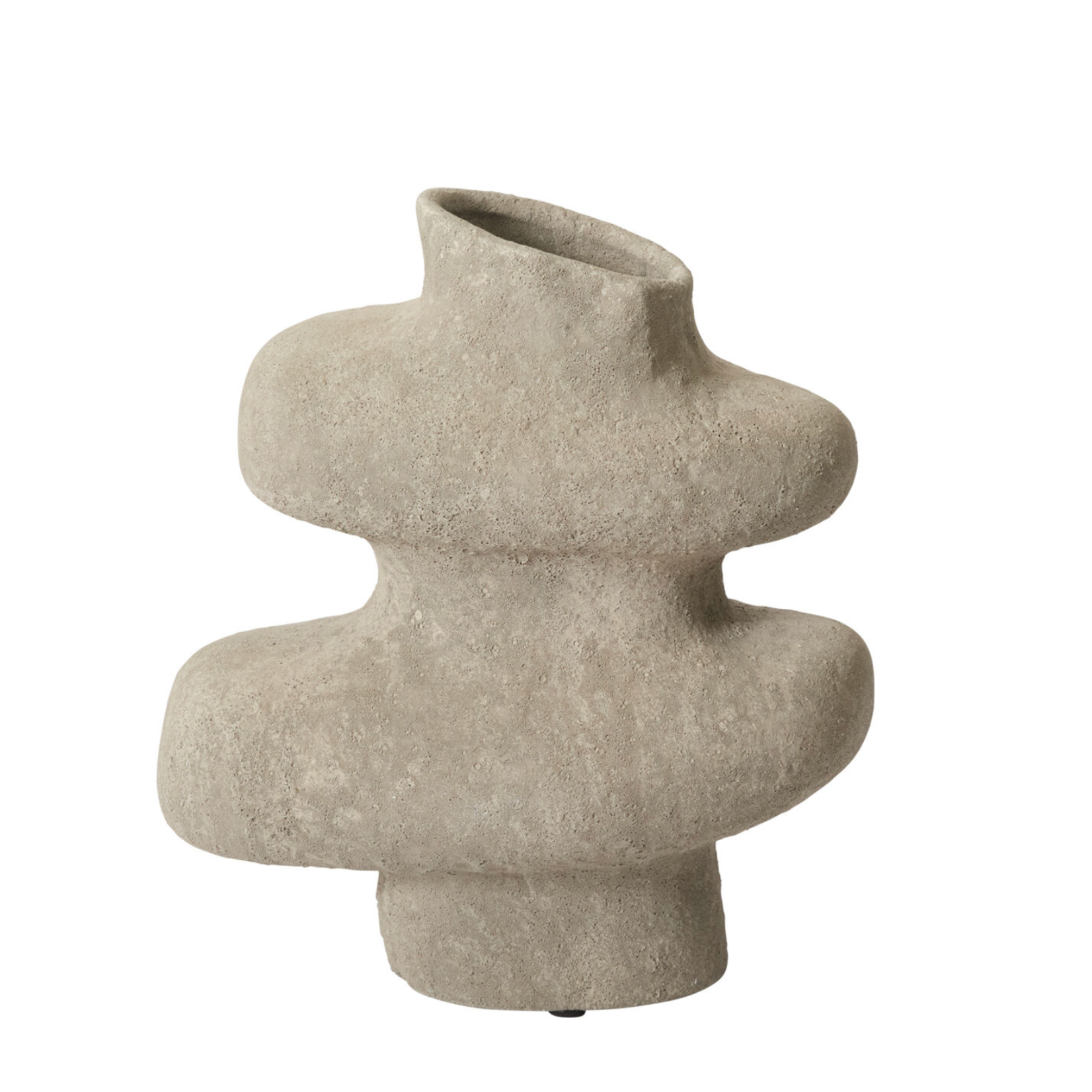 16"h x 8" x 14"L GREY CERAMIC AMBIT VASE