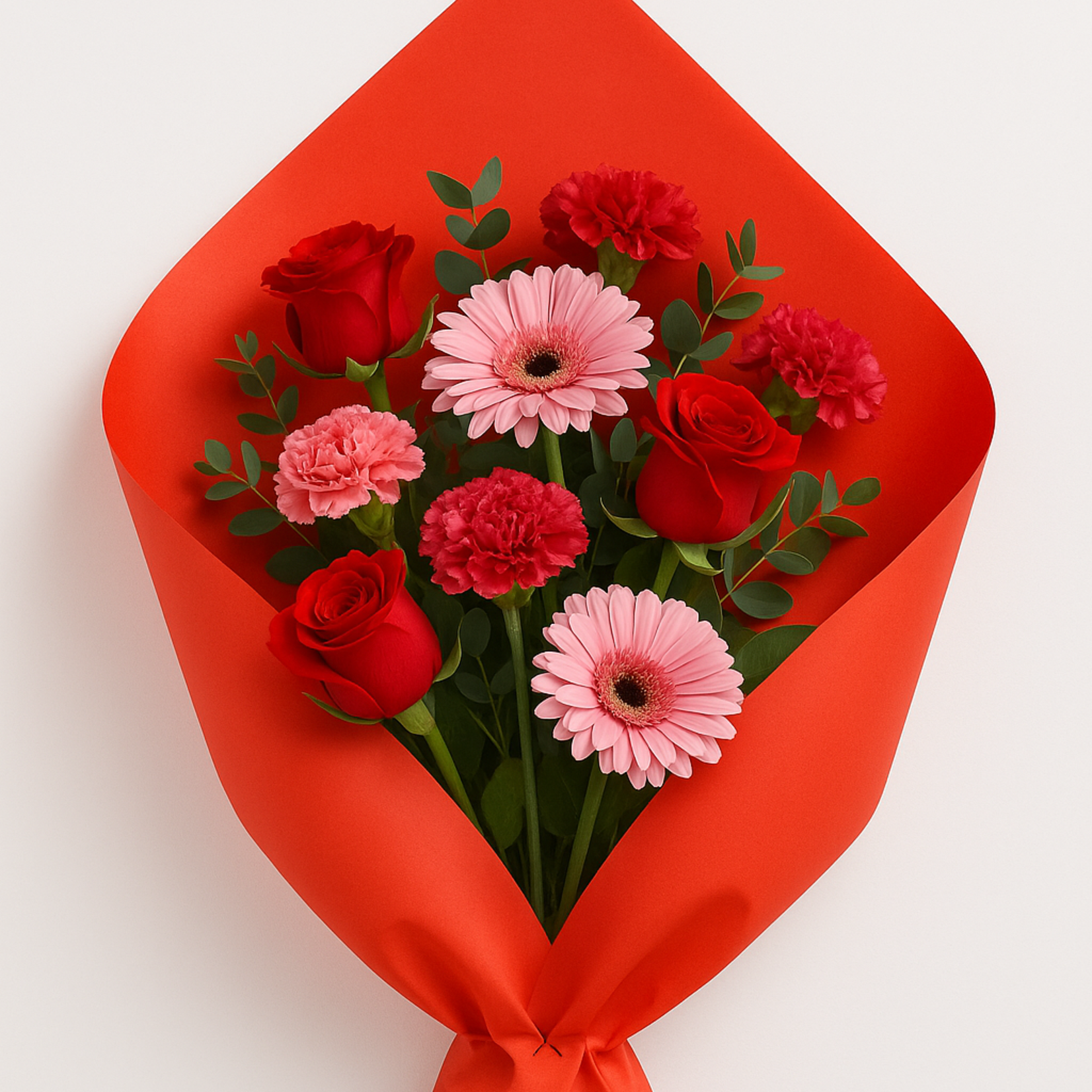 22.5" x 22.5" RED FLOWER PAPER 20 PCS