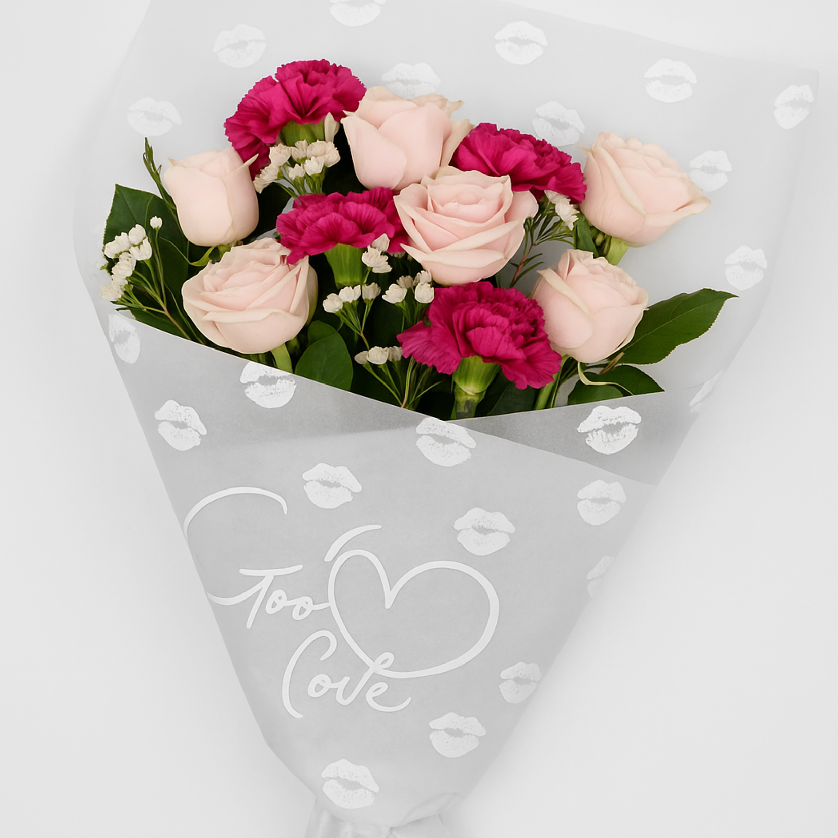 22.5" x 22.5" WHITE HEART FLOWER PAPER 20pk,