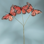 5" BUTTERFLY W 24" WIRE, 3 PIECES