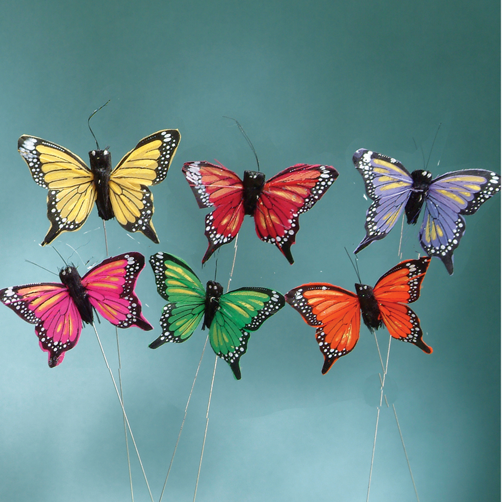 2.5in. FEATHER BUTTERFLIES 12pk