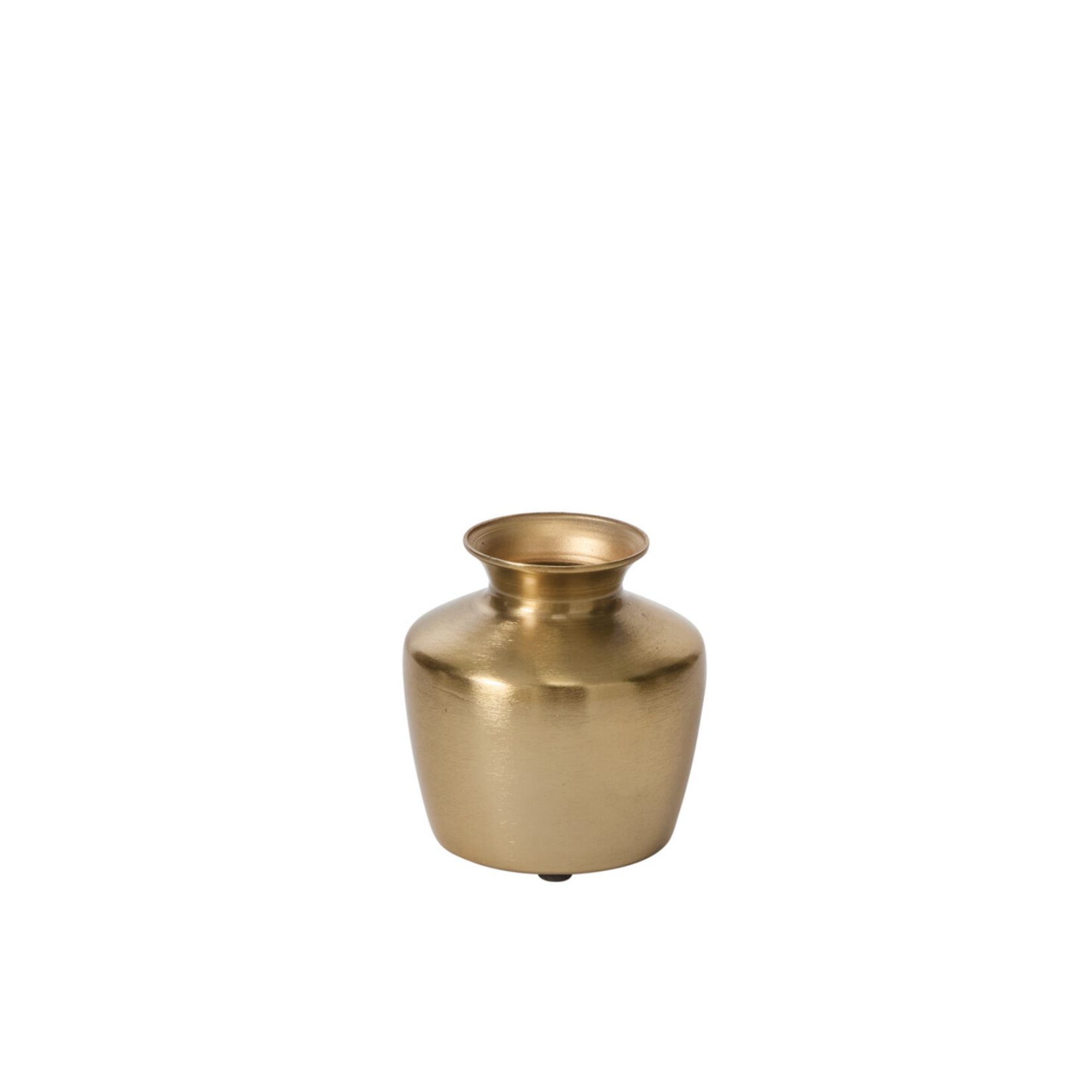 3” X 3” GOLD METAL HARRISON BUDVASE