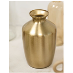 6”H X 3.5” GOLD METAL HARRISON BUDVASE