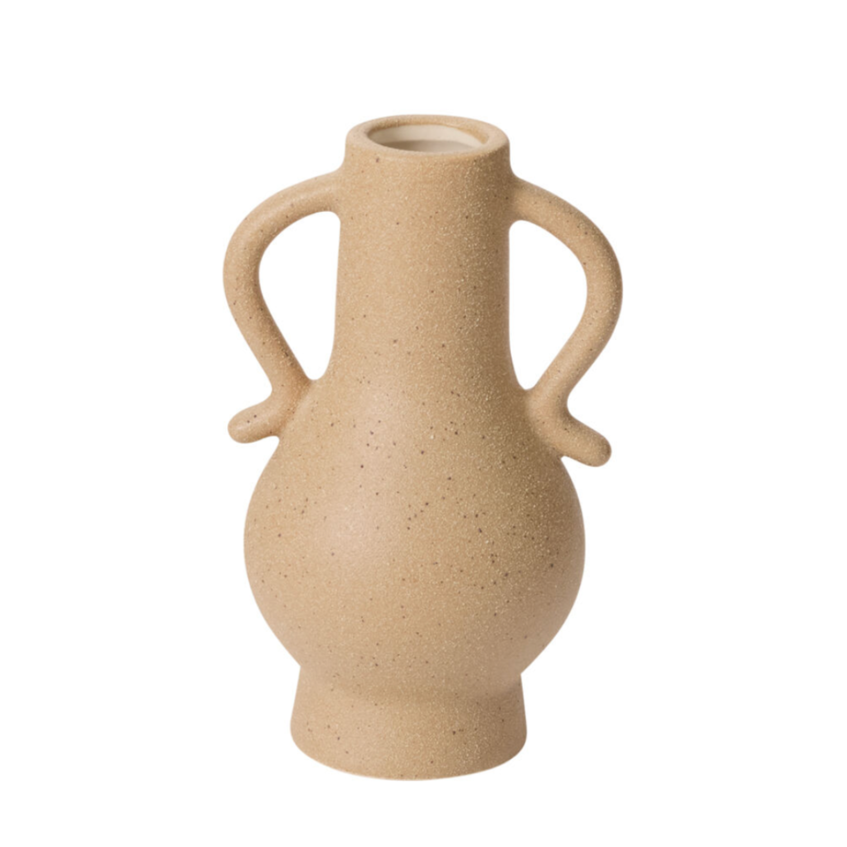 5.25”H X 3.25” BROWN CERAMIC MAQUETTE BUDVASE