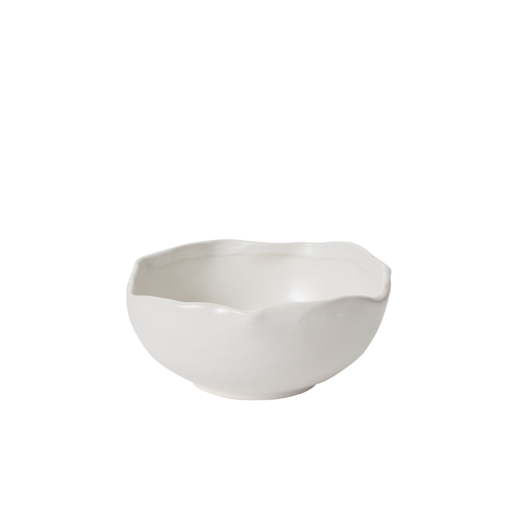 2.75”H X 6” MATTE WHITE CERAMIC EASY BOWL