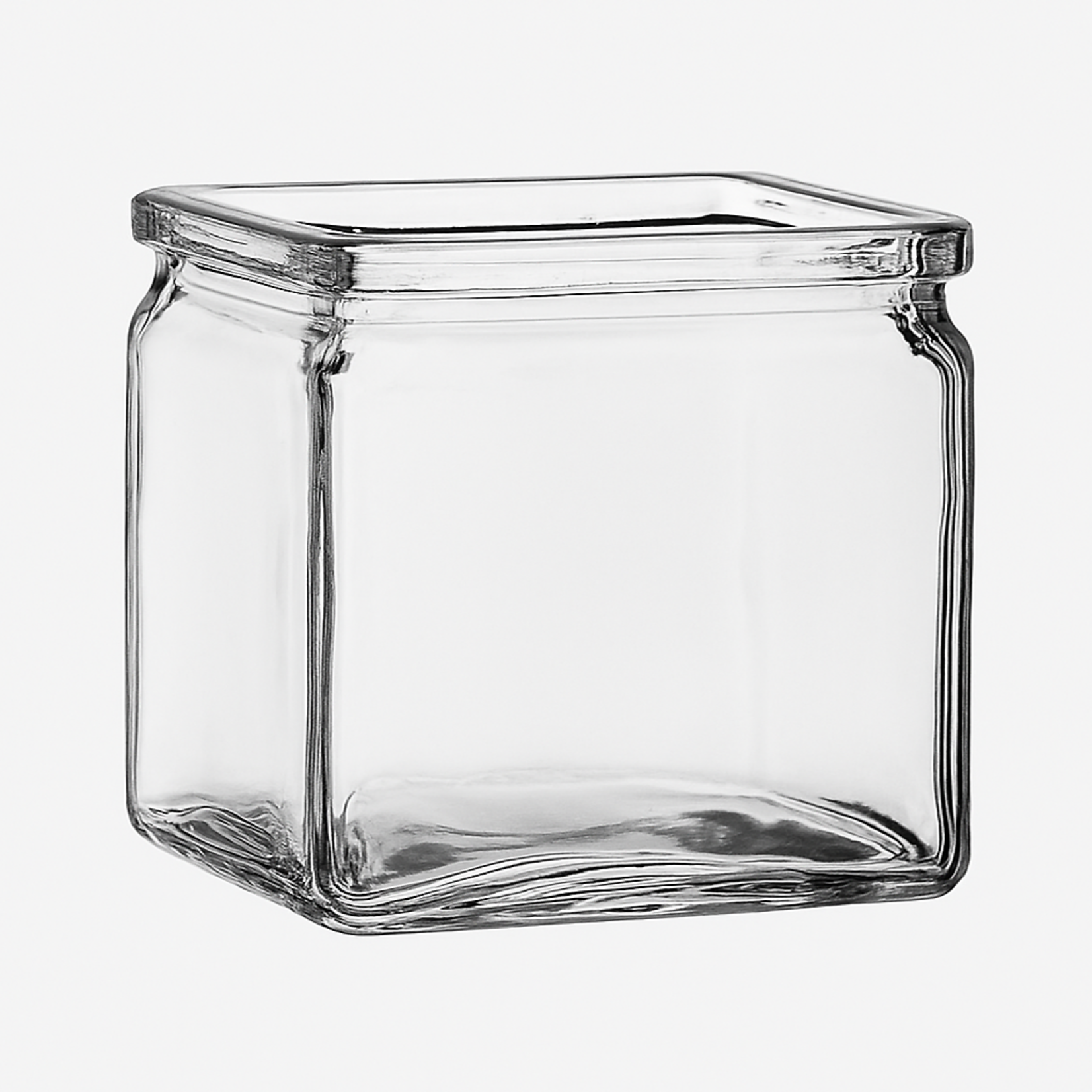 QUALITY WHOLESALE 5” X 5" X 5" SQUARE CLEAR GLASS CUBE WITH LIP