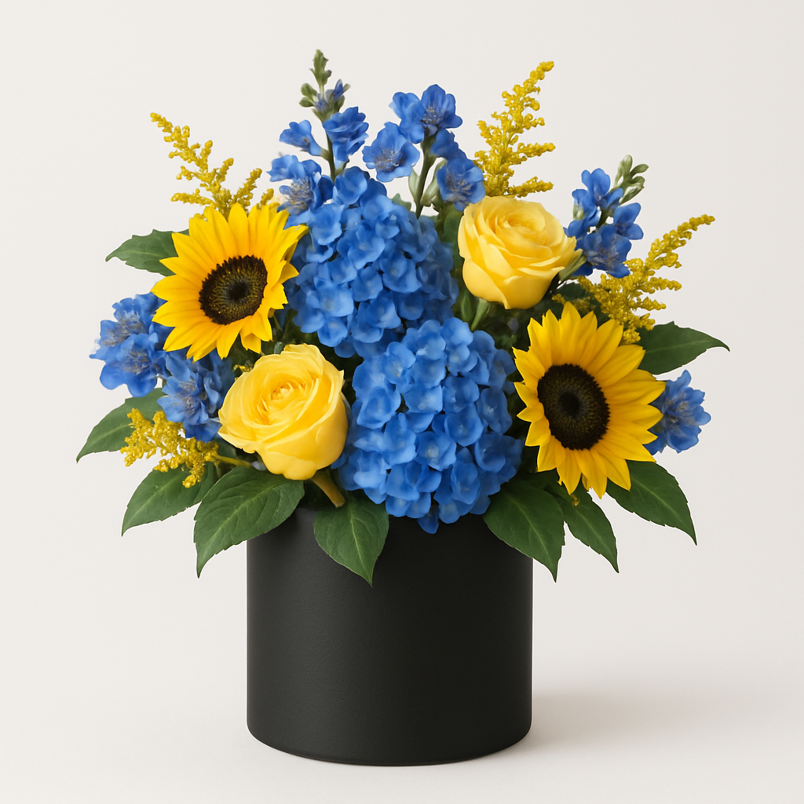 QUALITY WHOLESALE 5.5"h x 6" MATTE BLACK CERAMIC CYLINDER VASE PLANTER