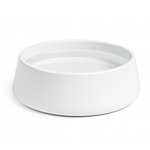 5"H X 12” LOW ROUND TAPERED CYLINDER  GLOSSY WHITE ST-WARE PLANTER