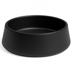 5.5"H X 15”  LOW ROUND TAPERED CYLINDER MATTE BLACK ST-WARE PLANTER