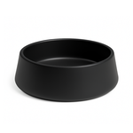 5"H X 12” LOW ROUND TAPERED CYLINDER MATTE BLACK -WARE PLANTER