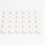 8 hr. Tealight with plastic holder (sold in packs of 30)