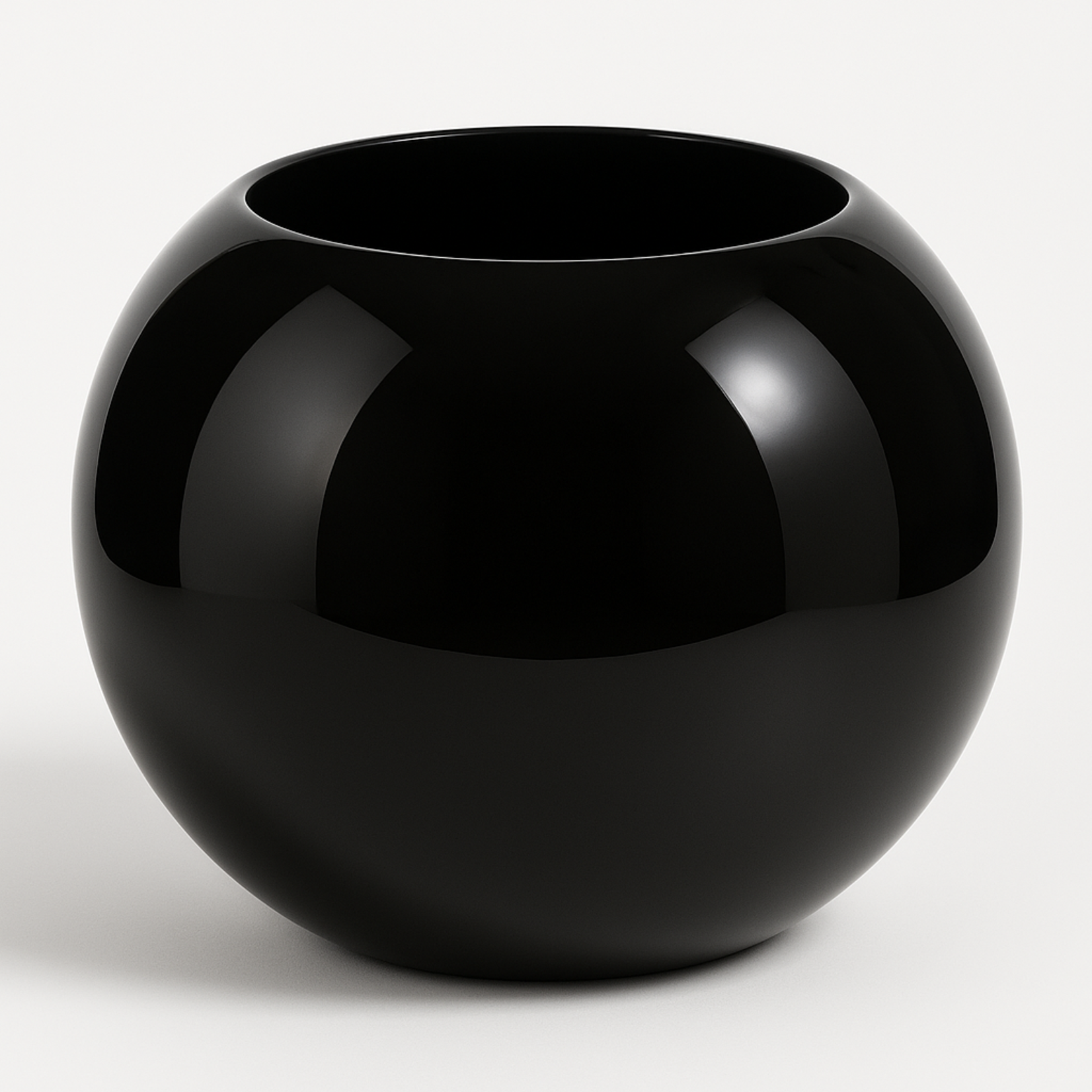 BLACK GLASS BUBBLE FISHBOWL