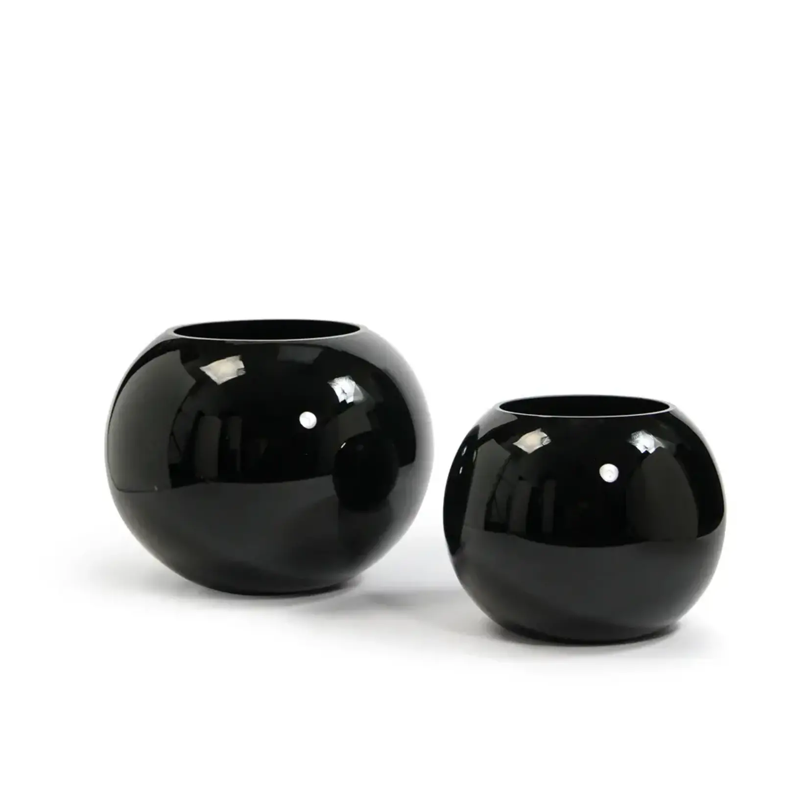 BLACK GLASS BUBBLE FISHBOWL