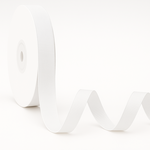 WHITE GROSGRAIN RIB 3/8”X50YRD.  ND
