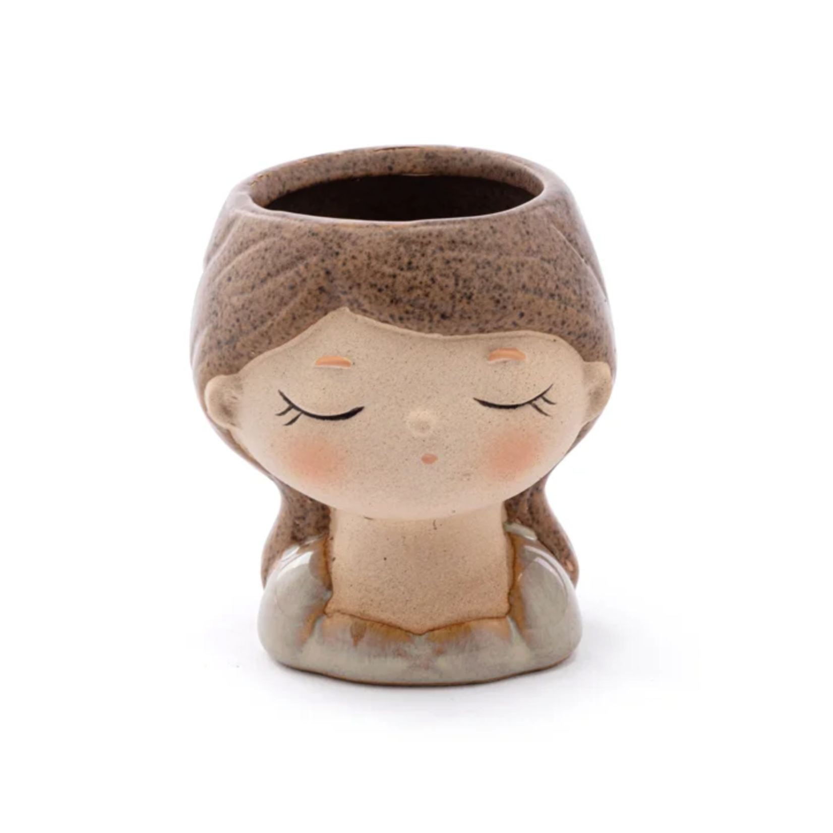 2.75"h x 1.5" BROWN HAIR GIRL HEAD ND