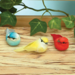 1.75” Mushroom Feather Birds, PACK 12