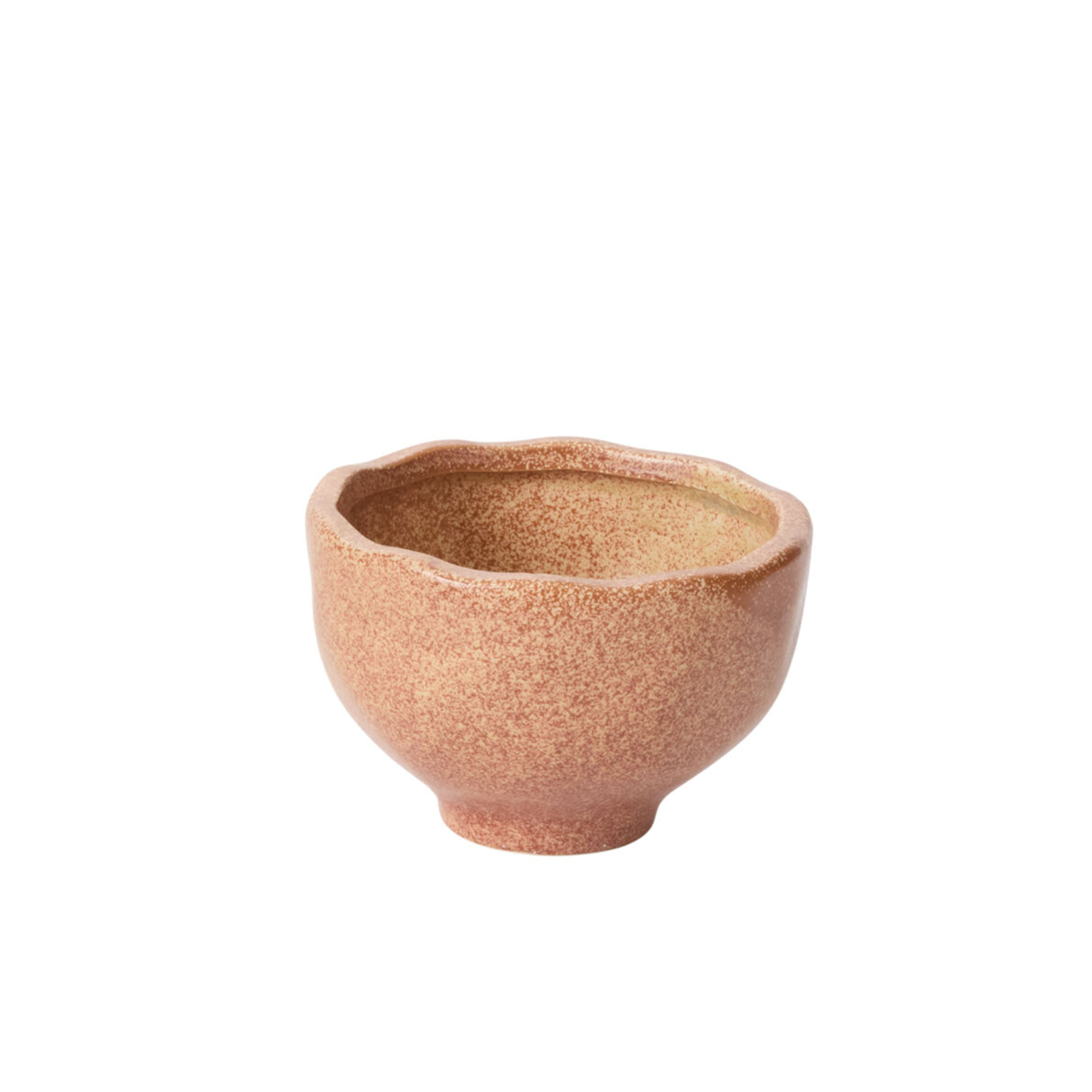 3”H X 4.5” TERRACOTTA COLORED CERAMIC CYRUS COMPOTE BOWL COLLECTION