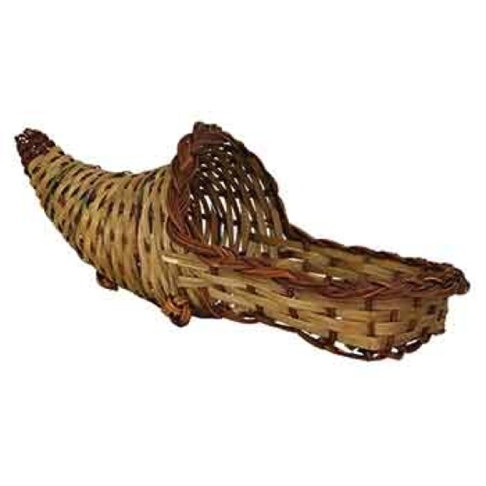17”L x 6”h BROWN BAMBOO CORNUCOPIA