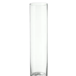 32"h x 8" CLEAR GLASS CYLINDER VASE