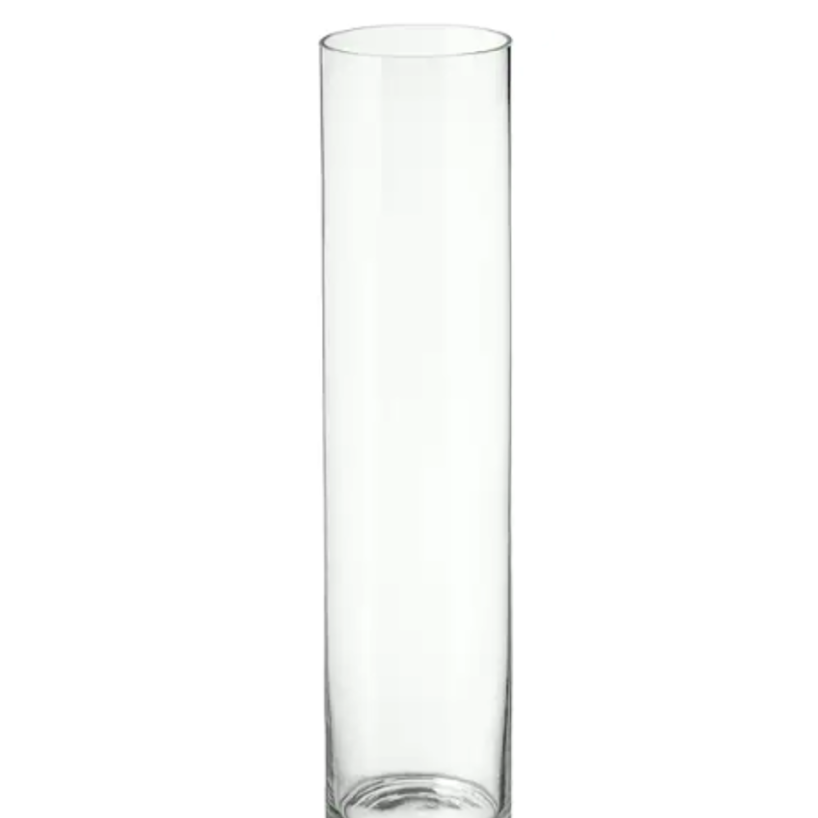 32"h x 8" CLEAR GLASS CYLINDER VASE
