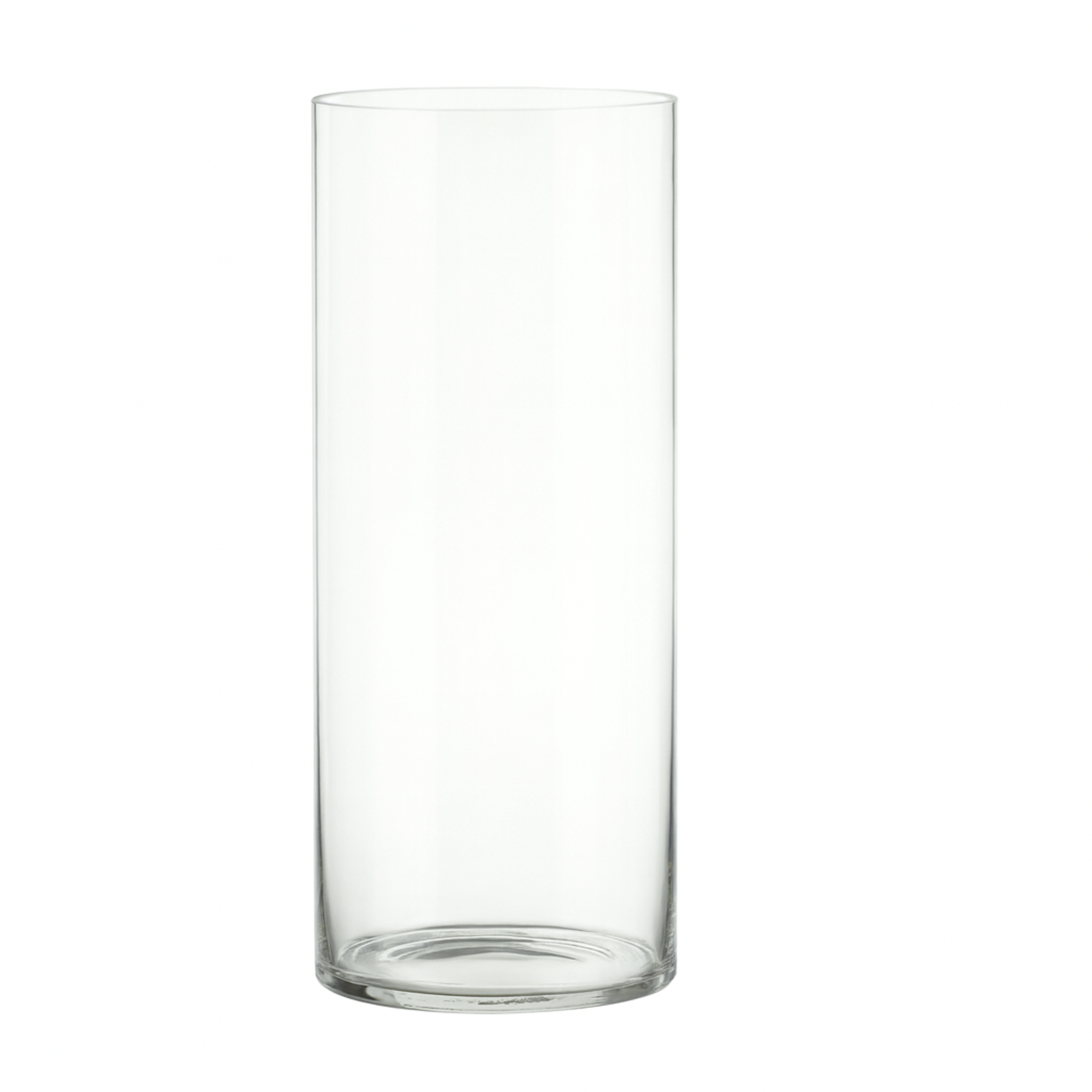 18"h x 10"d CLEAR GLASS CYLINDER VASE