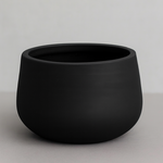 10"h x 19.75" FIBER CLAY BOWL PLANTER  BLACK