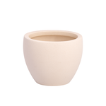 8.5"h x 10.25" CERAMIC PLANTER  LAVA FINISH WHITE