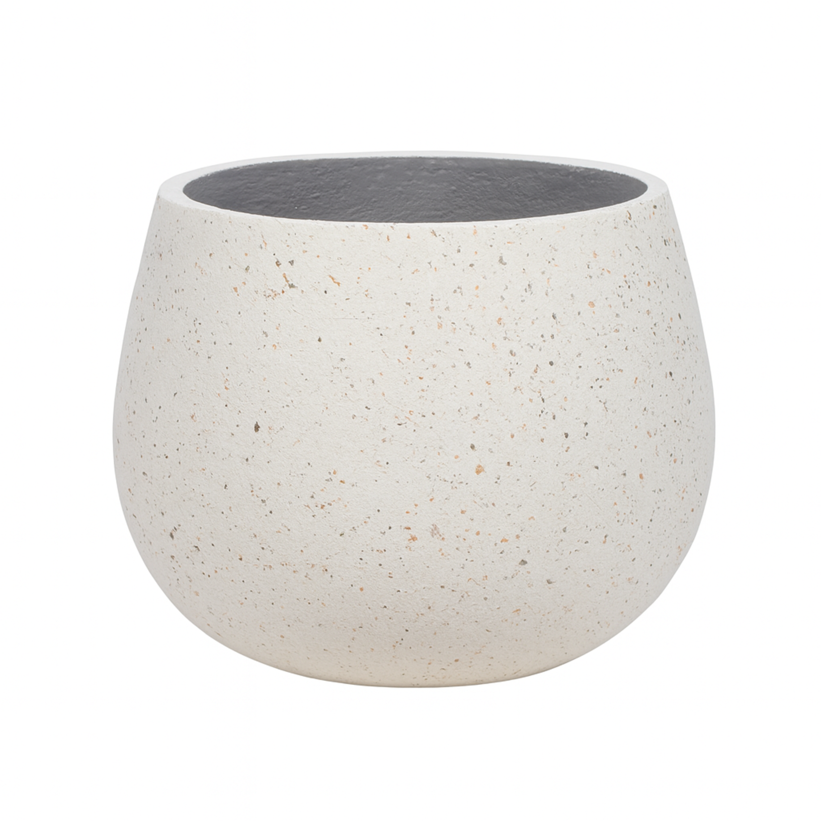 17"h x 22" CEMENT FLOWER POT  WHITE