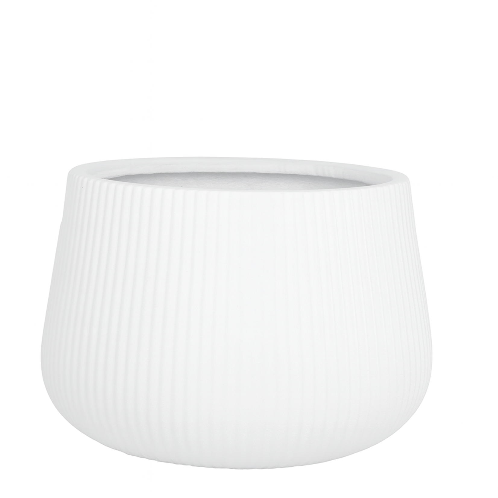 14.5"h x 21" FIBERCLAY PLANTERS  WHITE