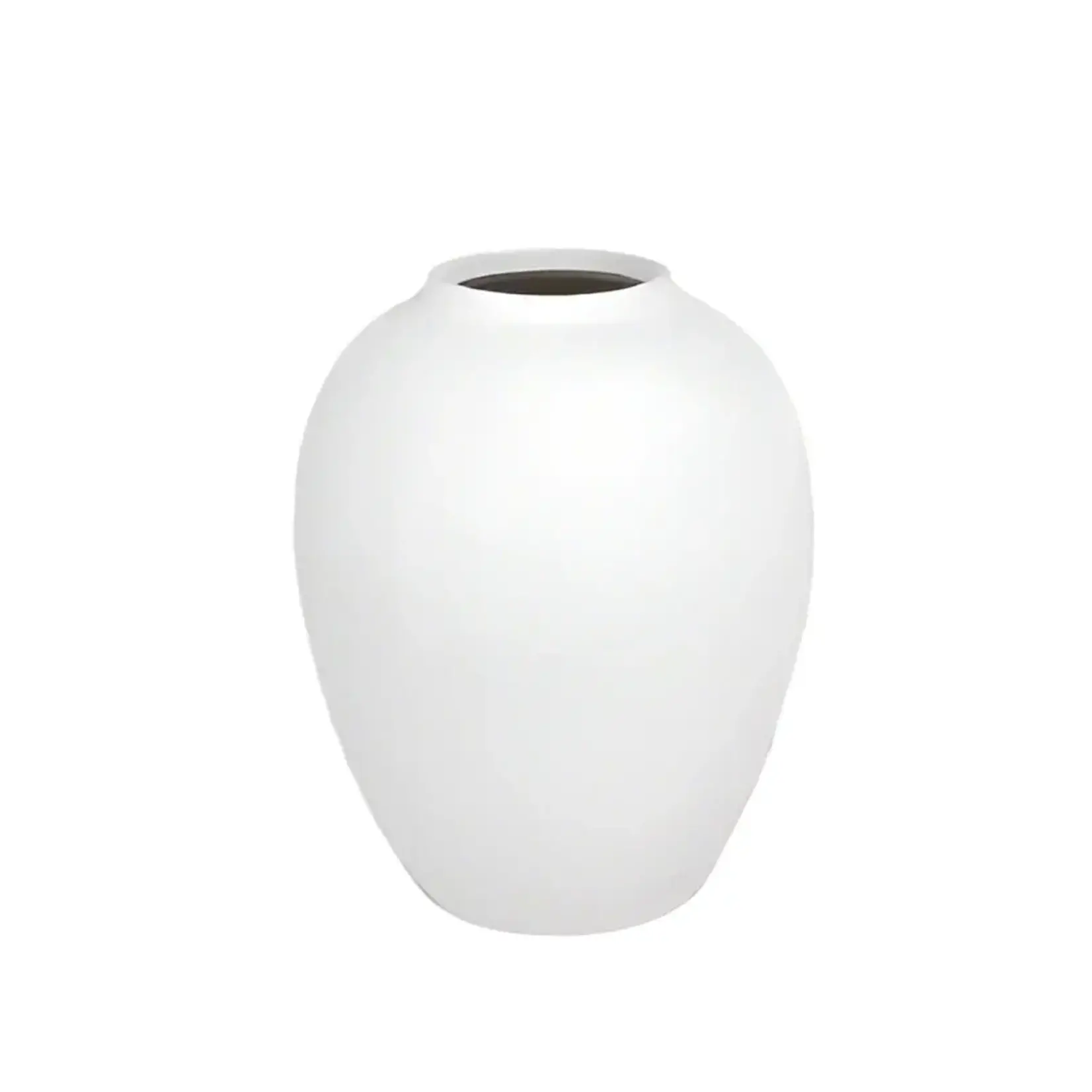 17.75"h x 14.25" TERRACOTTA VASE WHITE