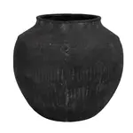 15"h x 17.25" TERRACOTTA VASE BLACK