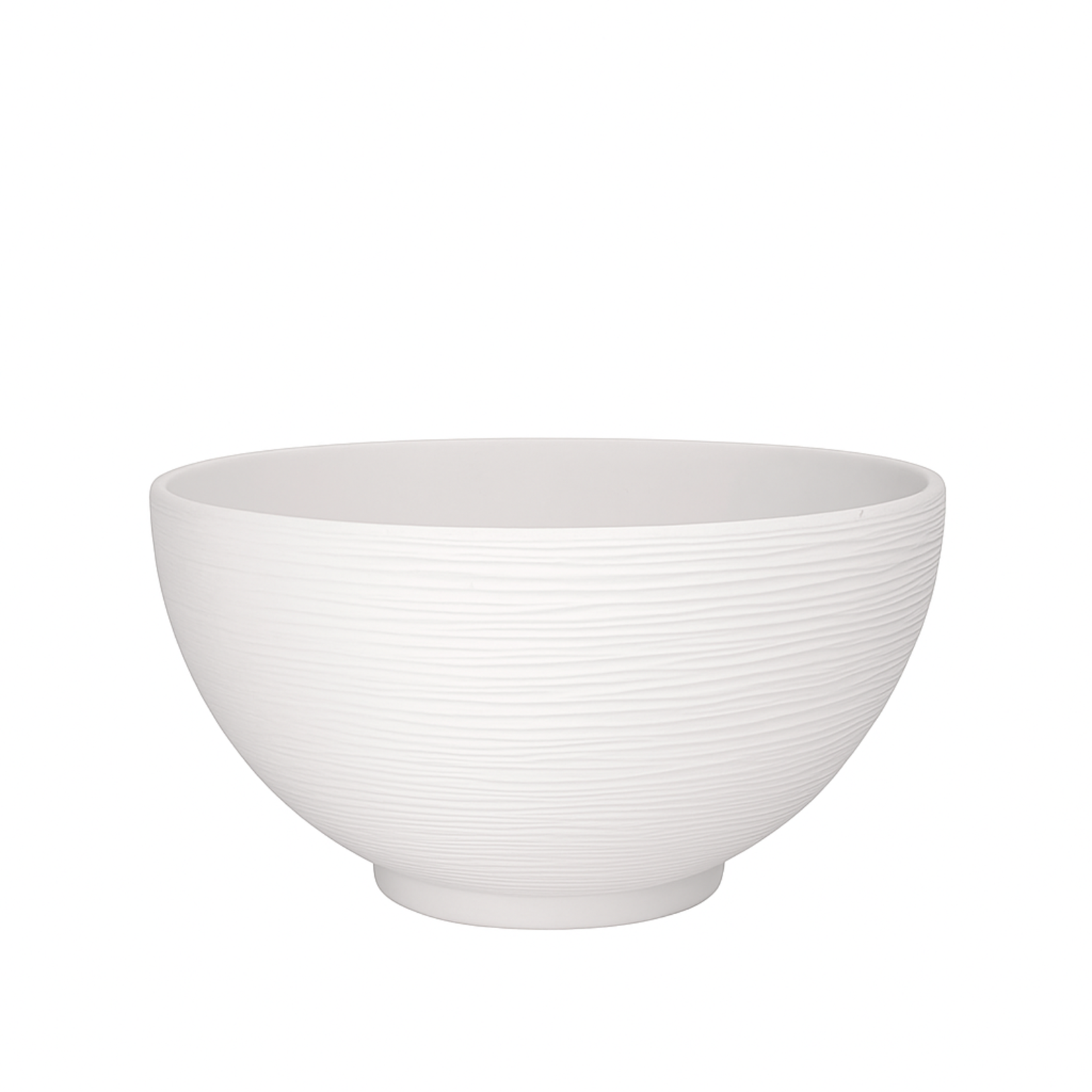 8"h x 15.75" FIBERCLAY RIBBED HORI PLANTER  WHITE