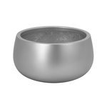 6"h x 11.75" FIBERCLAY PLANTERS  SILVER