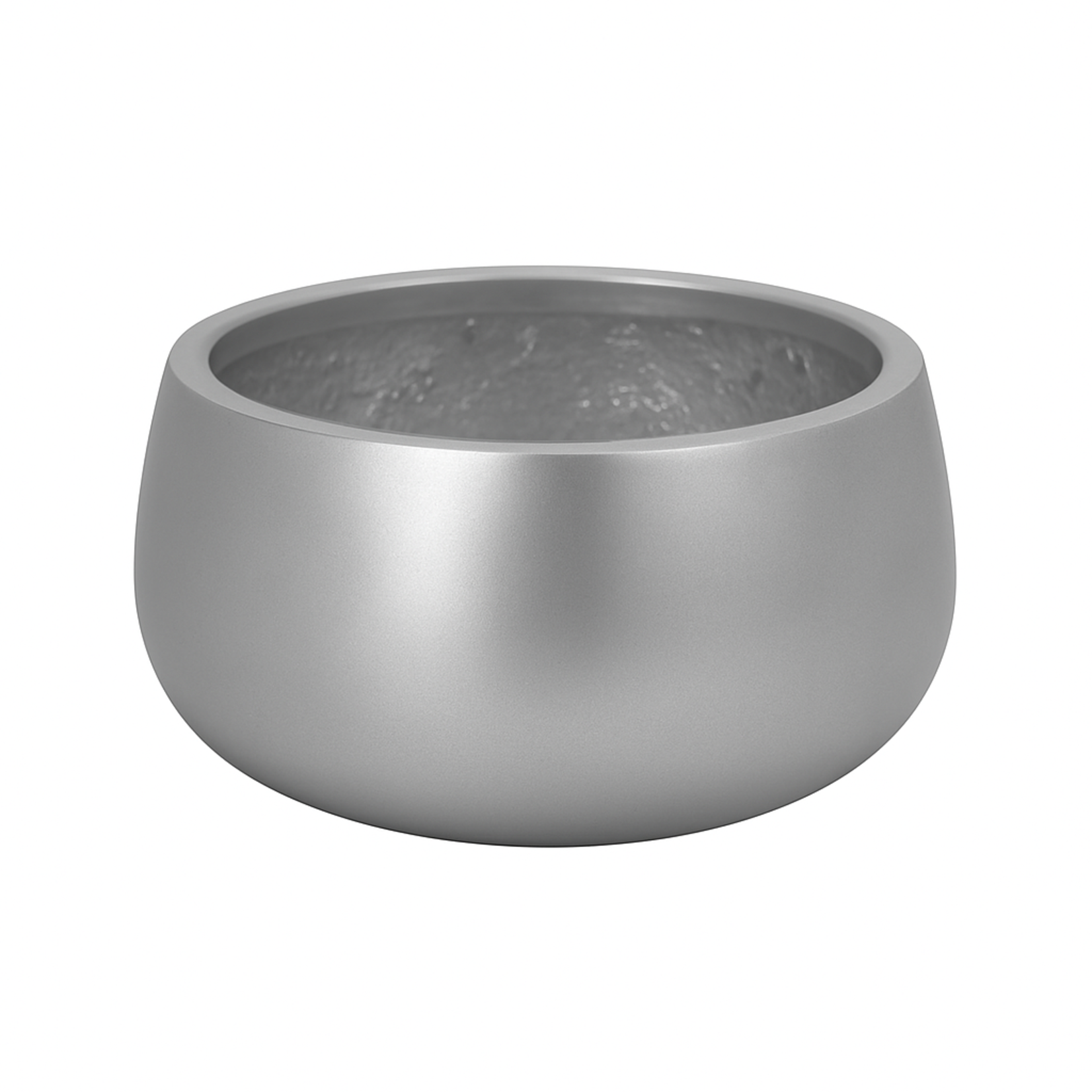 6"h x 11.75" FIBERCLAY PLANTERS  SILVER