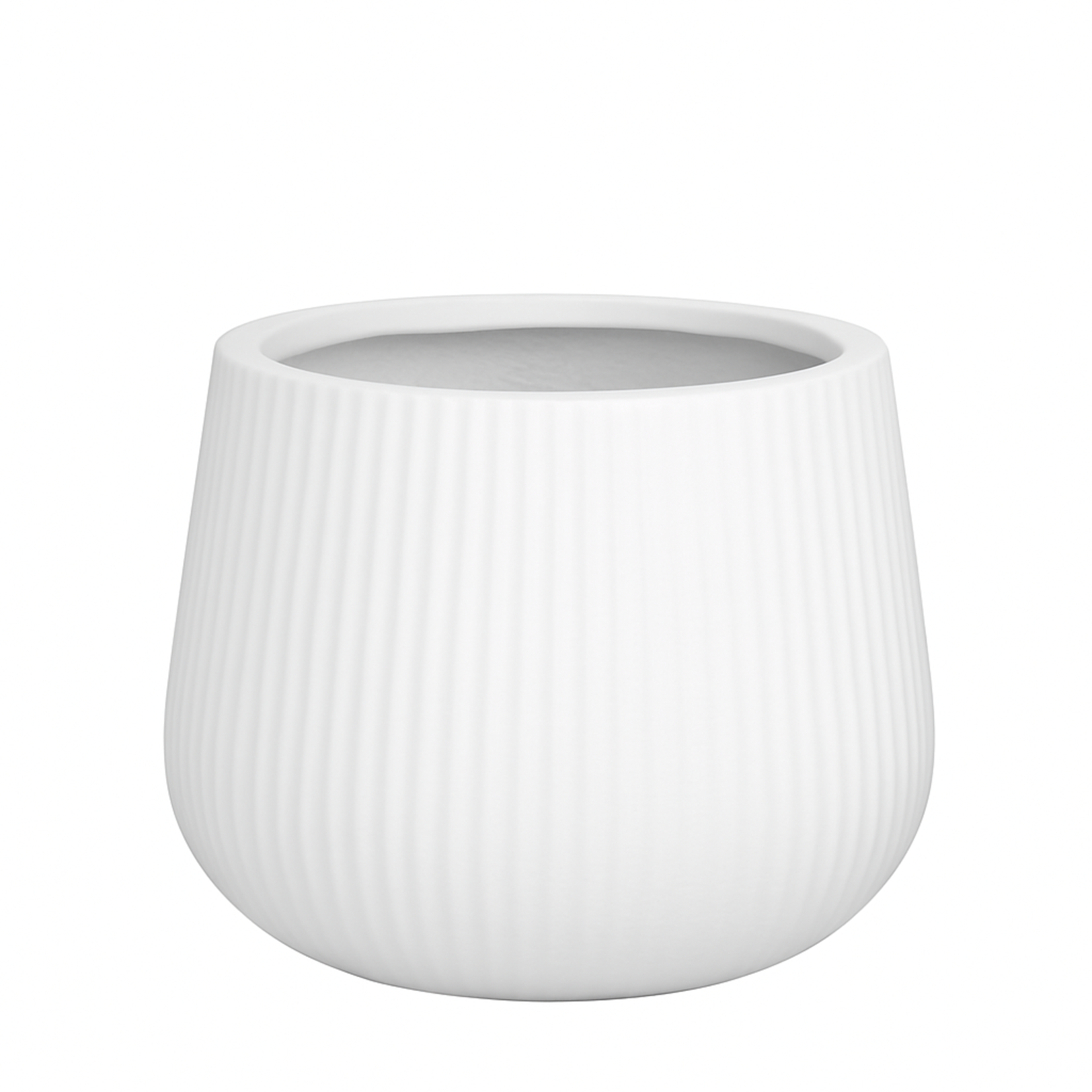 10.5"h x 15.5" FIBERCLAY PLANTERS  WHITE
