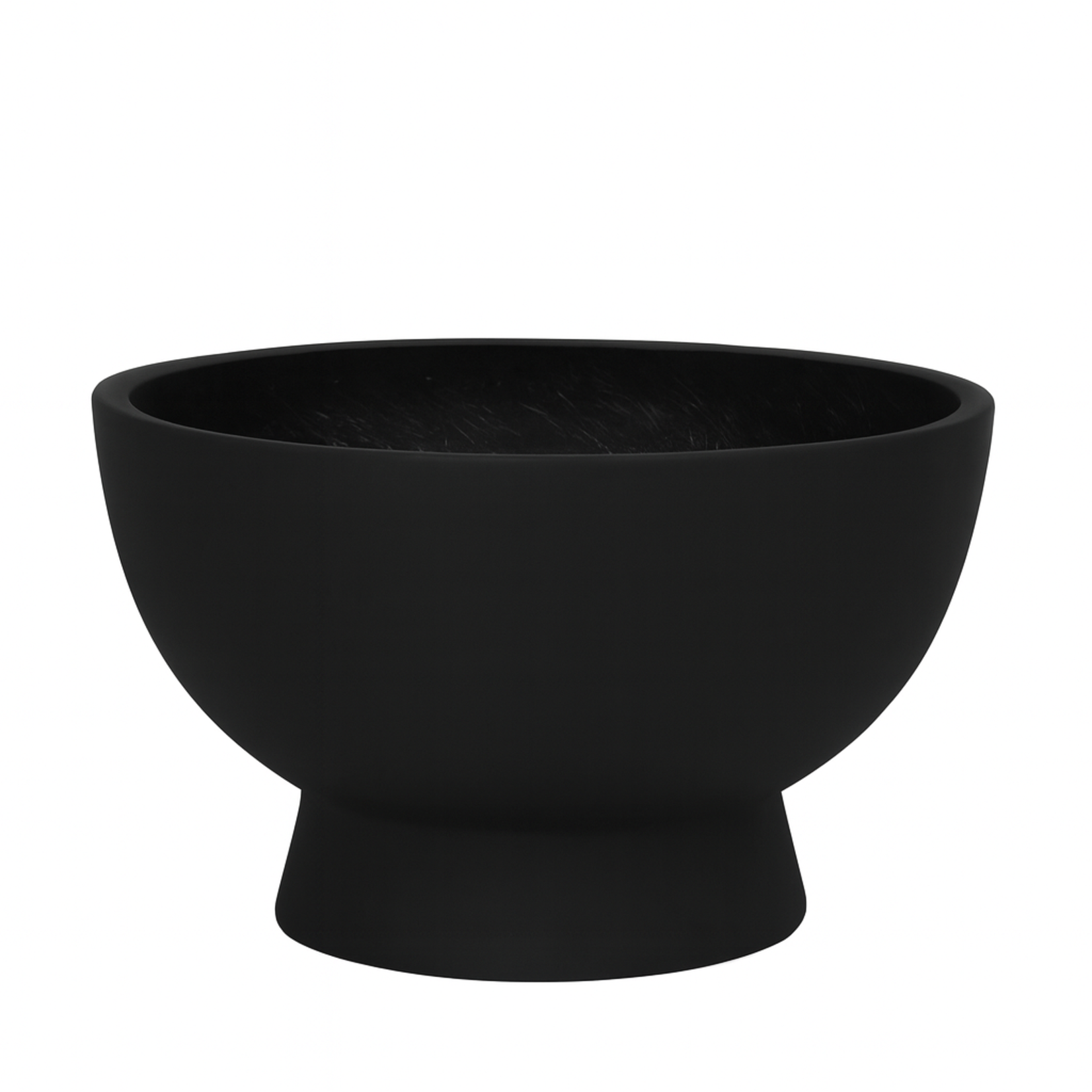 9.5"h x 14.5" FIBERCLAY COMPOTE PLANTERS  BLACK