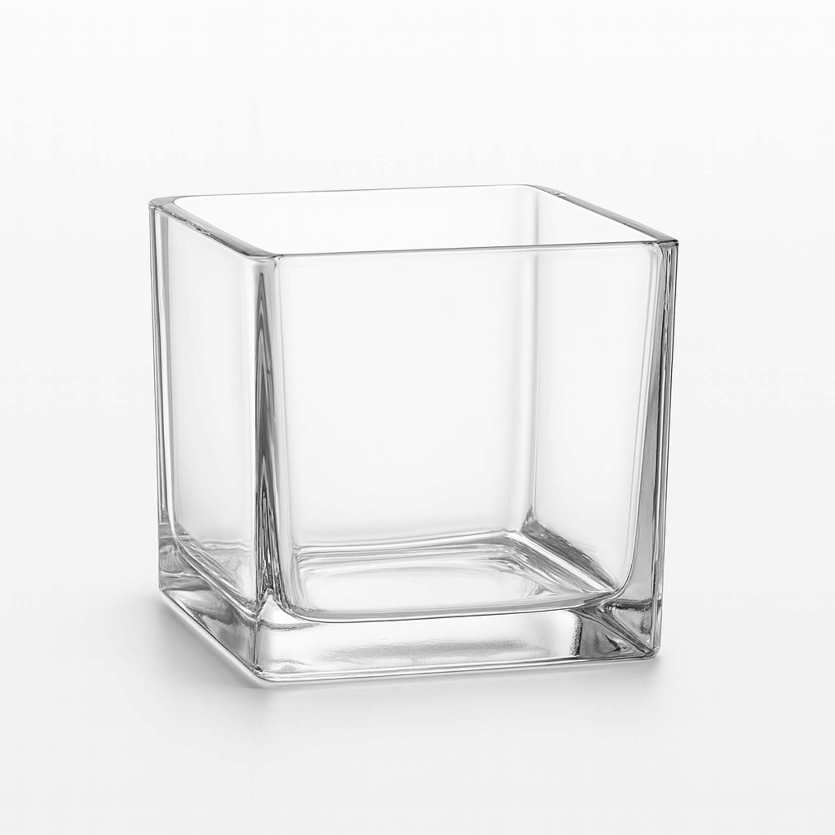 QUALITY WHOLESALE 5"H X 5" X 5" CLEAR GLASS CUBE SQUARE VASE