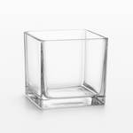 QUALITY WHOLESALE 6" X 6" X 6"  CLEAR GLASS CUBE VASE